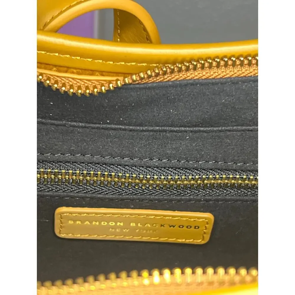 Brandon Blackwood  Jada Bag in Tan Leather with Gold Hardware